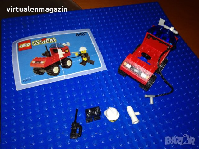 Стар конструктор Лего Town - Lego 6407 - Шефът на пожарната, снимка 2 - Колекции - 29408998
