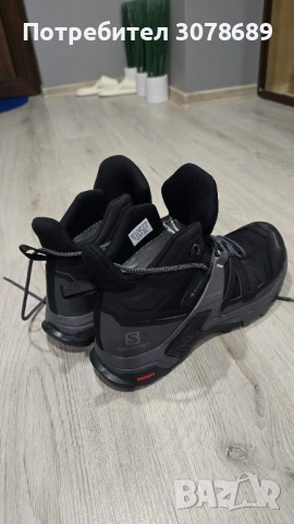 Мъжки туристически обувки Salomon Gore-tex Ultra 4 Mid Gtx - black/magnet/pearl, снимка 3 - Други - 53114043
