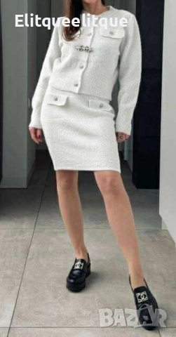 дамски комплект жилетка и пола, снимка 3 - Комплекти - 52377307