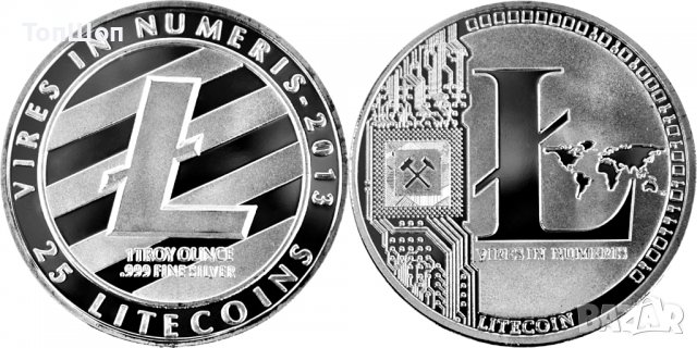 25 Лайткойн монета / 25 Litecoin ( LTC ) - Сребрист, снимка 3 - Нумизматика и бонистика - 39152903