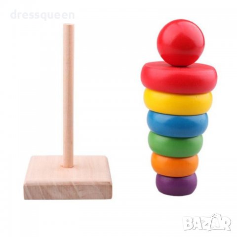 3674 Дървена пирамида, снимка 8 - Образователни игри - 36738462