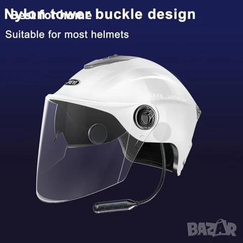 OBEST BT5.3 Мотоциклетни Bluetooth слушалки, комплект за каска, снимка 5 - Bluetooth слушалки - 50906622