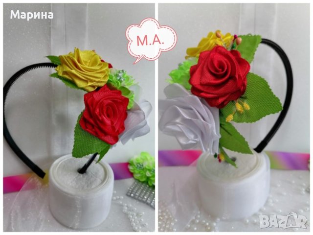 Диадема с цветя за народни танци , снимка 13 - Аксесоари за коса - 40620155