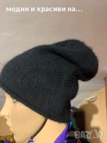 Кашмирена шапка Zara, one size, снимка 2 - Шапки - 52949411