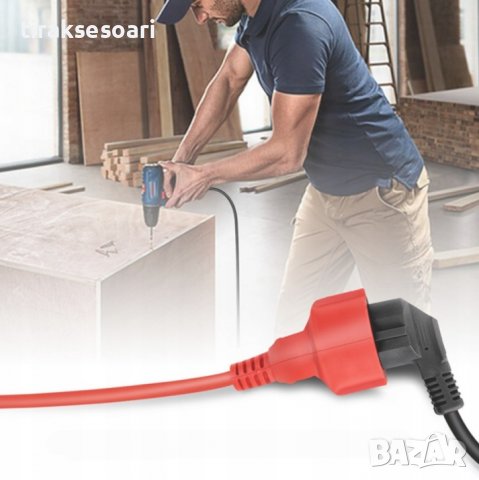 45 мт Удължител разклонител кабел за ток с щепсел и контакт тип шуко 45 метра, снимка 4 - Други инструменти - 44398089