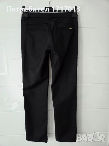 Дамски черен панталон с елегантна кройка, снимка 5 - Панталони - 51744730