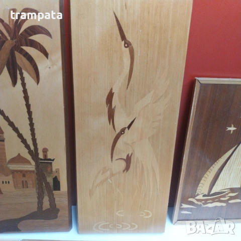 НАЙ ДОБРАТА ОФЕРТА Стари картини ,инкрустация ,дърво "Intarsien Bild", снимка 6 - Картини - 53009661