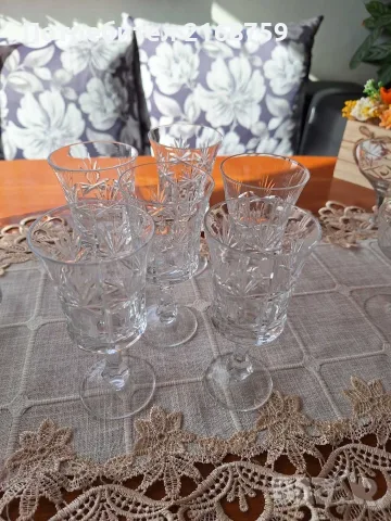 Чаши от Сливенски кристал, снимка 3 - Чаши - 56551637
