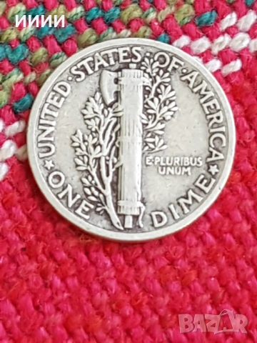 Сребърна монета дайм 1936, снимка 2 - Нумизматика и бонистика - 54313043