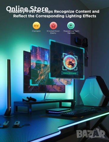 Govee HDMI 2.1 Sync Box Kit 2 AI – Sync Box с LED ленти, 8K/60Hz, 4K/144Hz, снимка 8 - Друга електроника - 54169935