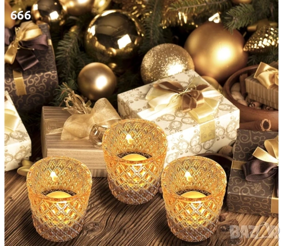 Комплект 12 броя стъклени свещници , снимка 6 - Други стоки за дома - 54130079