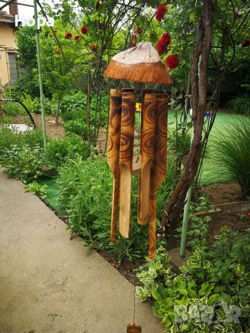 Вятърни звънци от дърво Кокос , снимка 2 - Градински мебели, декорация  - 32679181