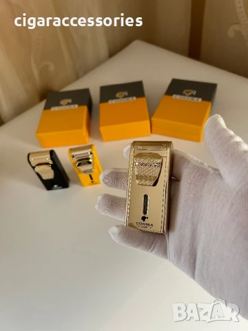 Запалка Cohiba с вградена резачка и пънч – 2 пламъка, снимка 2 - Запалки - 50898652