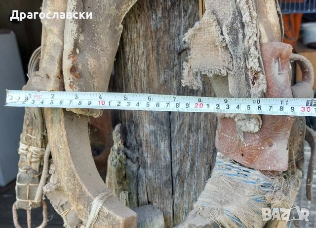 стар музикален ударен инструмент барабан, гълъб птица, кожа и дърво ваза Патагония, кожен кон, хамут, снимка 16 - Декорация за дома - 28907670