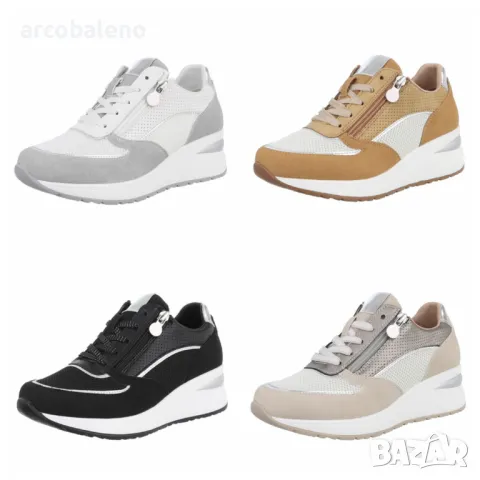 Дамски кецове на танкетка, 4цвята 