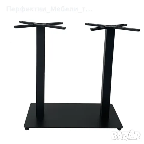Иноксова/метална гладка правоъгълна стойка,крак,основа за маса с плот до 150/90 см.