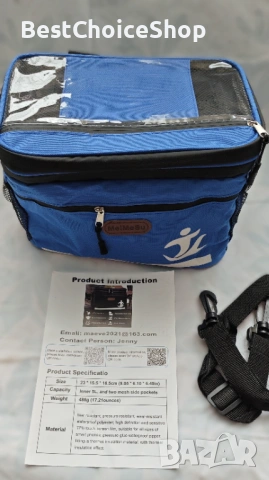 5L изолирана чанта за кормило на велосипед – Водоустойчива с държач за сензорен екран, снимка 3 - Аксесоари за велосипеди - 53194483