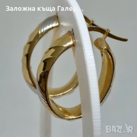 Елегантни златни обеци 585, 3,30г – стил и блясък, снимка 3 - Обеци - 54215866
