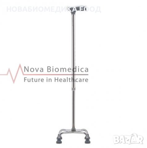 Четириопорен регулируем бастун с ниска стъпка на краката