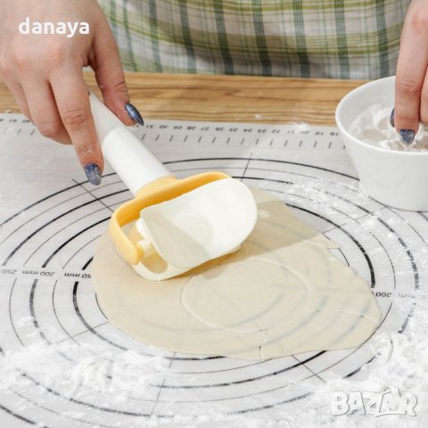 2481 Кухненски валяк за изрязване на тесто на кръгове уред за пелмени
