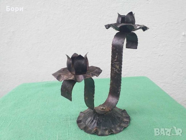 Метален свещник, снимка 4 - Декорация за дома - 29144282