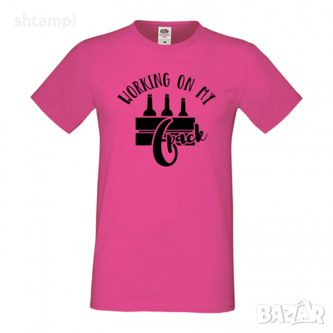 Мъжка тениска Working On My 6 Pack 3,Бира,Бирфест,Beerfest,Подарък,Изненада,Рожден Ден, снимка 6 - Тениски - 36389599