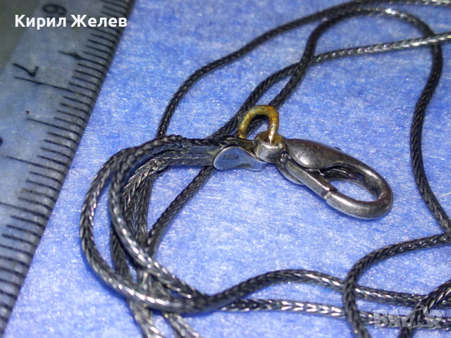 МАРКОВО НЕЖНО ТРОЙНО СРЕБЪРНО КОЛИЕ СРЕБРО 925 с БЯЛА ПОЗЛАТА / Закопчалката НЕ е Сребърна! 43808, снимка 12 - Колиета, медальони, синджири - 44664323