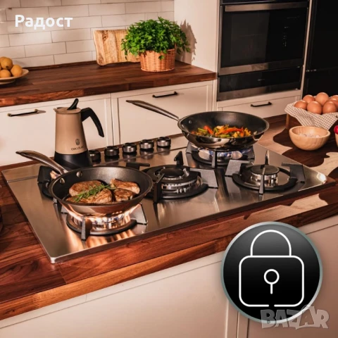 Котлон Cecotec Bolero Squad G 5200S Inox, бутан и природен газ, 5 горелки,, снимка 8 - Котлони - 51087450