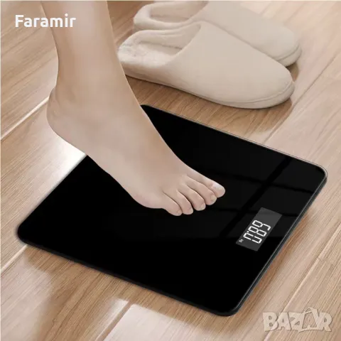 Кантар Smart Pulse с USB зареждане, LED дисплей, Автоматично включване, Слим дизайн, Закалено стъкло, снимка 3 - Друга електроника - 47311127