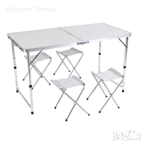 Комплект Сгъваема Маса и Столове , снимка 7 - Къмпинг мебели - 50479161