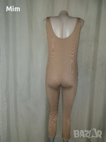 XL Еластичен гащеризон в бежаво , снимка 4 - Гащеризони - 50479312