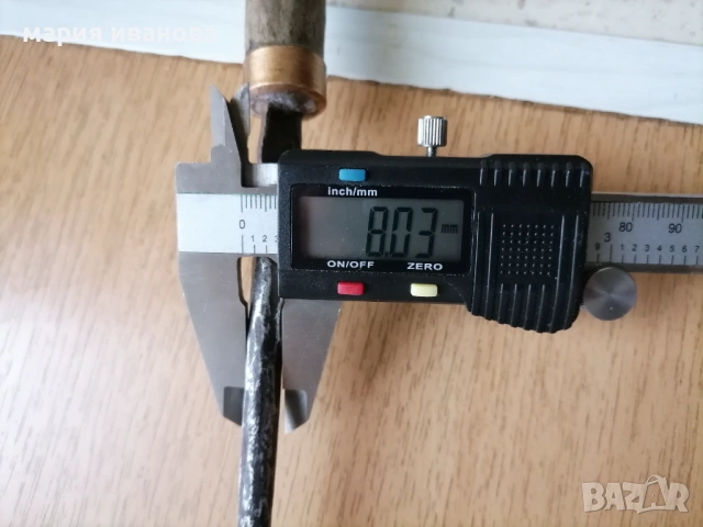 Старо ковано острие шиш шпага с дръжка от рог с тайник и корона, снимка 13 - Антикварни и старинни предмети - 53301078