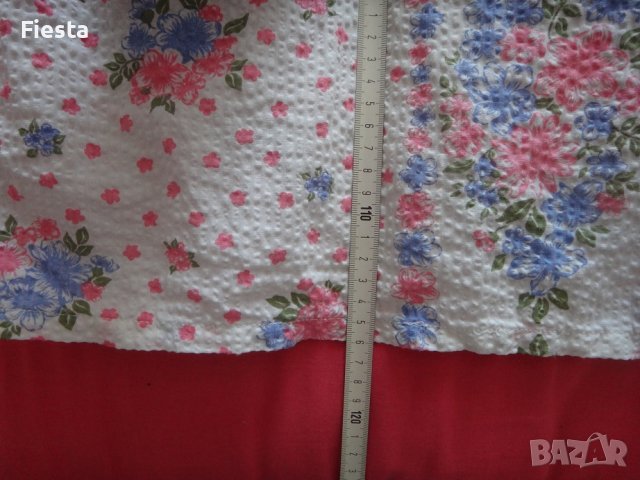 Бяла дълга нощница на цветя, материя фру-фру, снимка 8 - Нощници - 39038338