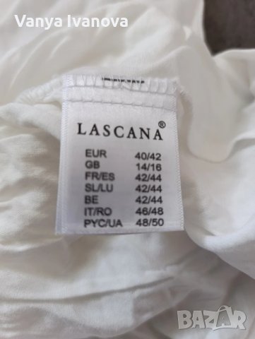 Lascana бяла памучна рокля за плаж, снимка 6 - Рокли - 50747393