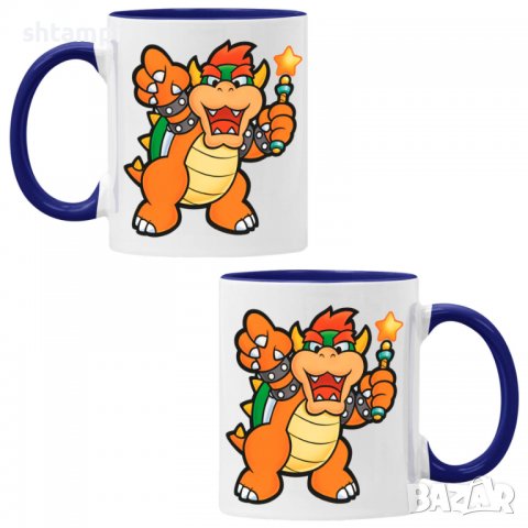 Чаша _Super Mario Bowser,Керамична Чаша, Кафе Чай, Игра,Изненада,Подарък,Повод,Празник,Рожден Ден, снимка 3 - Чаши - 38482223