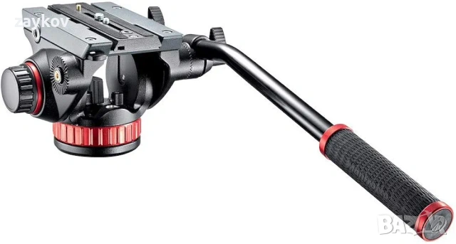 Manfrotto MVH502AH видео глава с плоска основа и фиксиран лост, видео глава за компактни видеокамери, снимка 7 - Друга електроника - 54057030