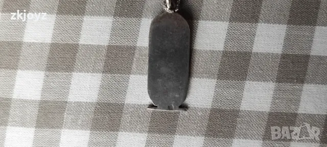 СРЕБЪРНА ВИСУЛКА с ЙЕРОГЛИФИ КАРТУШ 2.90 ГРАМА / ПРОБА 925, снимка 4 - Колиета, медальони, синджири - 44612445