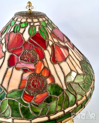 Настолна лампа Тифани Tiffany lamb витражно стъкло, снимка 8 - Настолни лампи - 54202031