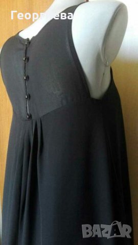 Кокетна черна рокля с украса от релефни цветя 👗🍀S 👗🍀арт.1074, снимка 5 - Рокли - 29954332