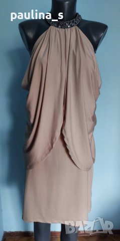 Луксозна рокля за повод с чокър и пелерина "Rainbow" / голям размер , снимка 9 - Рокли - 36755147