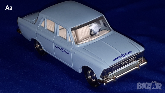 Стара руска соц играчка Москвич Такси 412 1/43 Сделано в СССР Made in USSR, снимка 6 - Колекции - 43285304