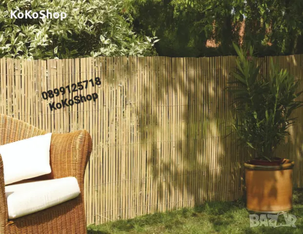 Бамбукова ограда-3х1 метра/преграда за балкон,градина,тераса, снимка 2 - Огради и мрежи - 50127334