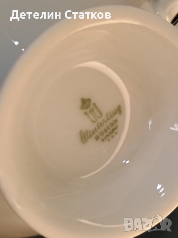 Винтидж немски порцеланов сервиз 3 двойни сета за кафе или чай, снимка 8 - Чаши - 52976654