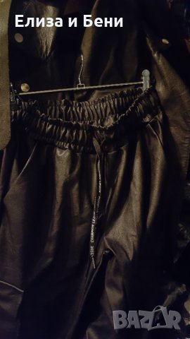 Кожен панталон карго със странични джобове. S нов Италия, снимка 4 - Панталони - 35406658