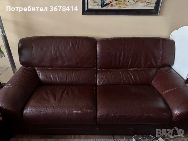 Диван/ Холна гарнитура едтествена телешка кожа