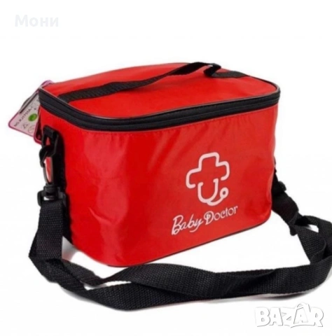 Детска докторска чанта Baby Doc с аксесоари – Червена, снимка 3 - Други - 53917547