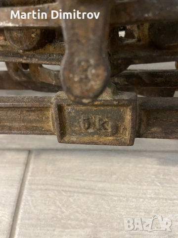 Античен кантар, 1912 г., оригинални тежести, маркиран T H B, снимка 6 - Антикварни и старинни предмети - 53066886