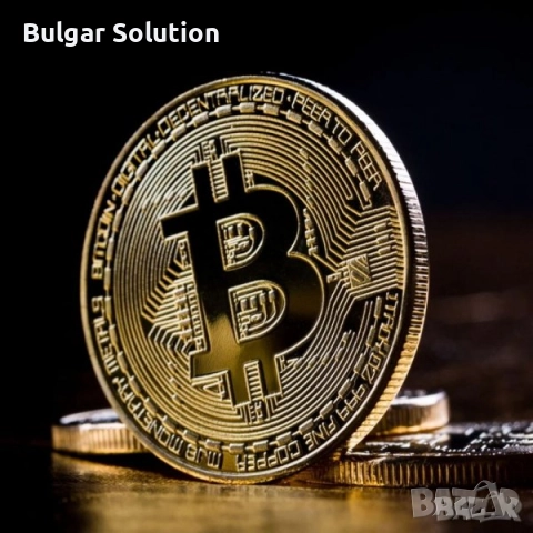 🌐💰🏵️Позлатена crypto Bitcoin монета в трофейна кутия (trophy case), снимка 4 - Нумизматика и бонистика - 52598196