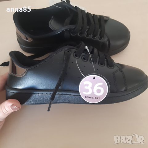 Нови черни маратонки номер 36, снимка 2 - Детски маратонки - 36483949