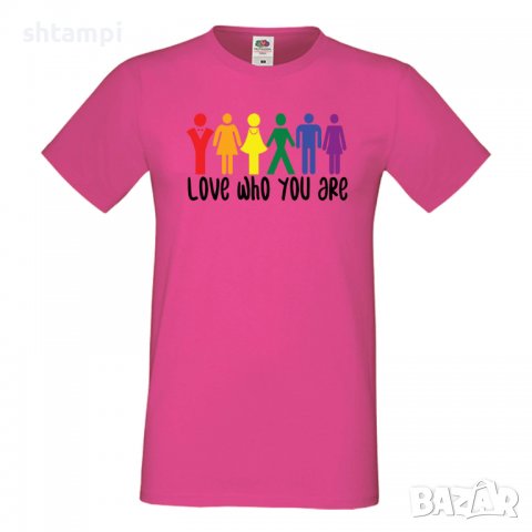 Мъжка тениска Love Who You Are Прайд,Празник.Повод,Изненада, снимка 5 - Тениски - 37103290